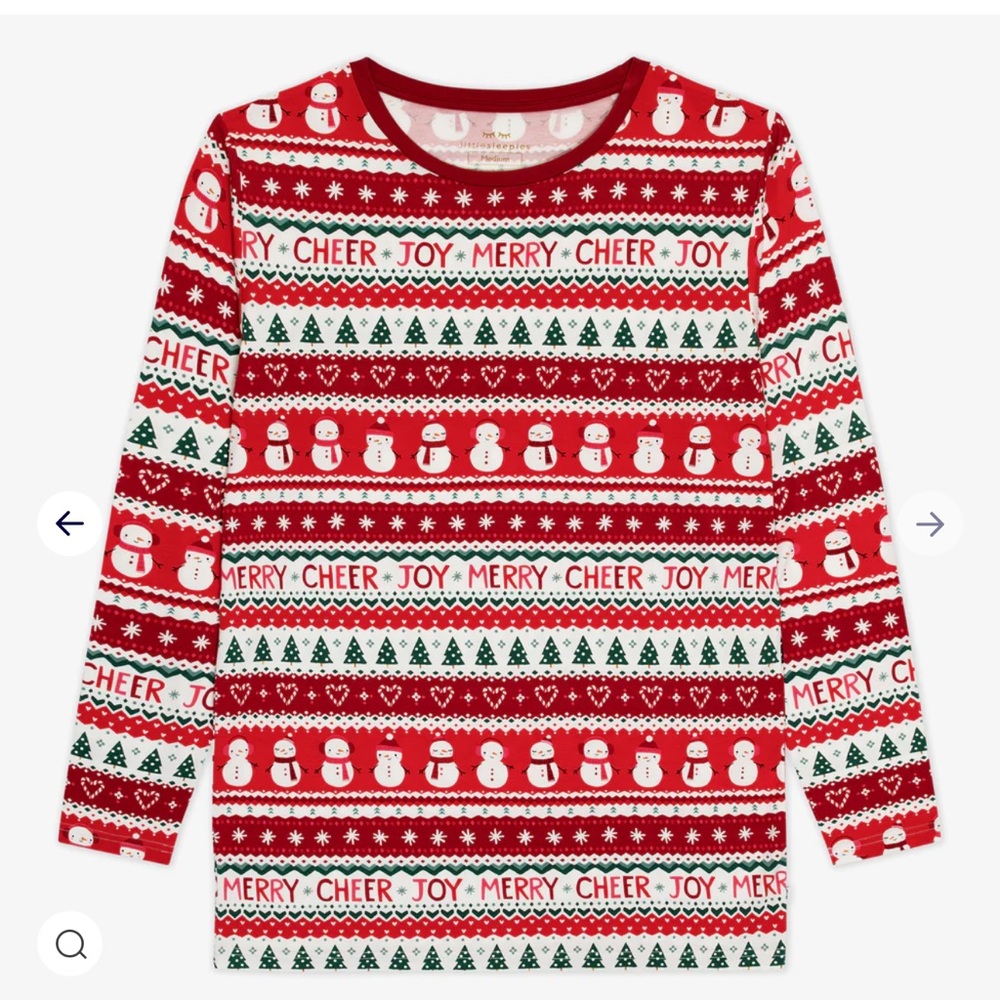 Little Sleepies Festive Fair Isle Men's Pajama Top - Size 3XL - NWT